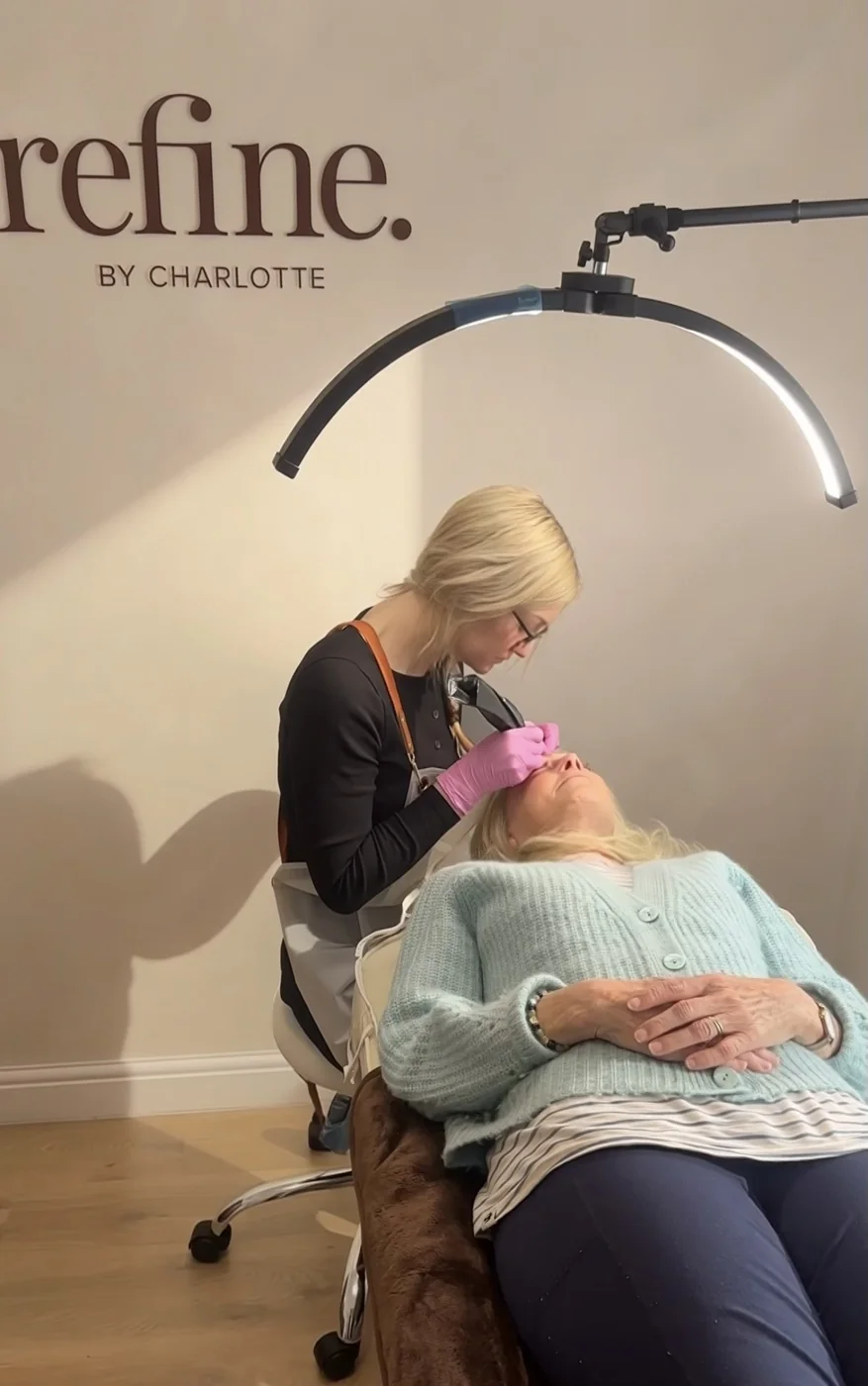 Charlotte treating a client in the Refine by Charlotte studio